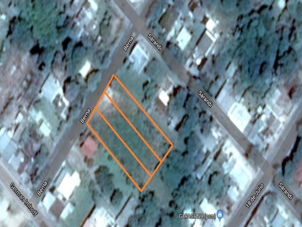 3 Terrenos de 510m2 c/u a 4 cuadras de la Plaza principal de Nueva Helvecia 
